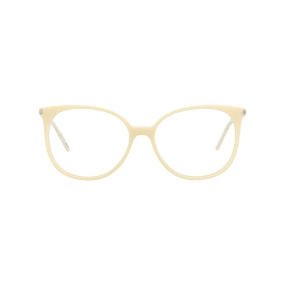 Saint Laurent Photochromic Round-Frame Recycled Acetate Optical Frames Ivory Wom
